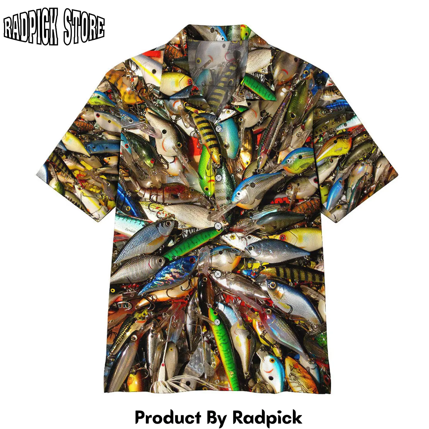 Radpick 3d fishing baits stainless steel hawaii shirt rp292836